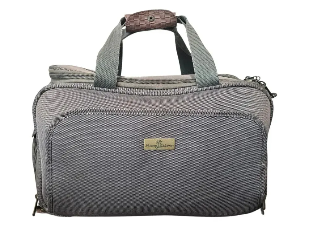 Tommy Bahama Essentials Travel Carry On Overnight Green Canvas Duffle Bag